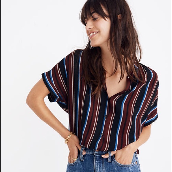 Madewell Tops - Madewell Central Shirt in Menford Stripe